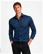 2426 - Camisa Entallada C/ Lycra Estampada